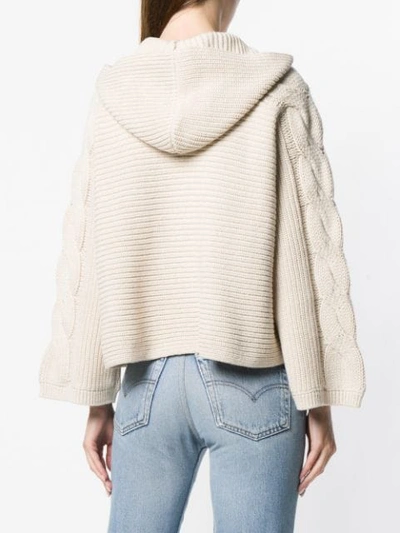 Shop Alice And Olivia Hooded Sweater In Z971 Oatmeal