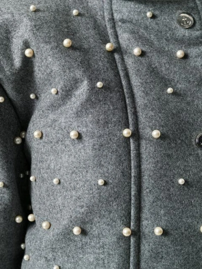 Shop Thom Browne Flannel Down Jacket In Grey