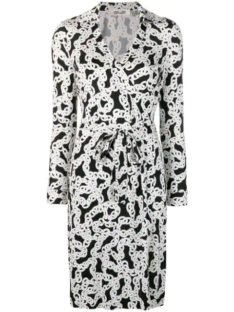 chain wrap dress