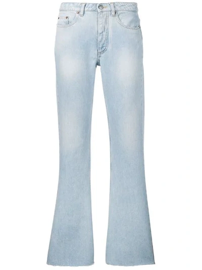 Shop Mm6 Maison Margiela Denim Bootcut Jeans In Blue