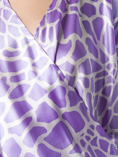 FEDERICA TOSI PRINTED WRAP TOP - 紫色