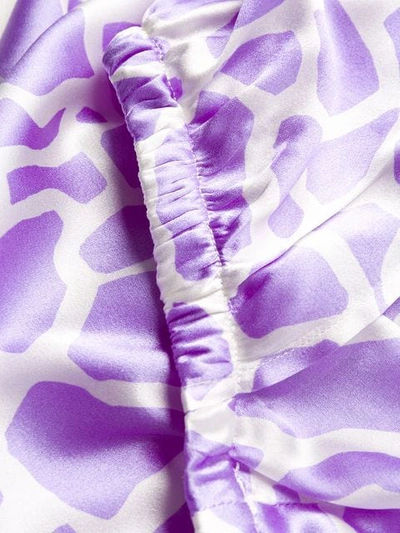 FEDERICA TOSI PRINTED WRAP TOP - 紫色