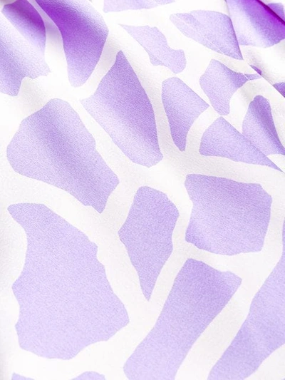 Shop Federica Tosi Printed Wrap Top In Purple
