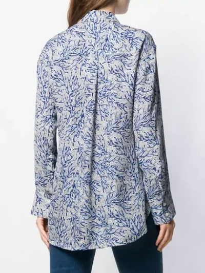 Shop Michael Michael Kors Floral Blouse In Blue