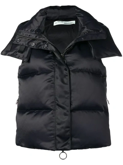 Shop Off-white "for Riding" Padded Gilet In Black