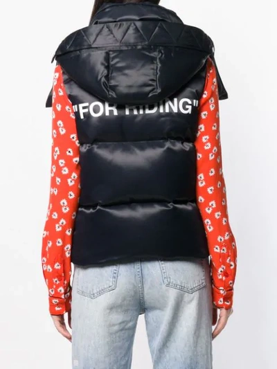 Shop Off-white "for Riding" Padded Gilet In Black