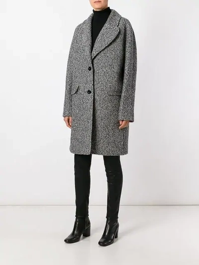 Shop Carven Single Breasted Coat In Gray