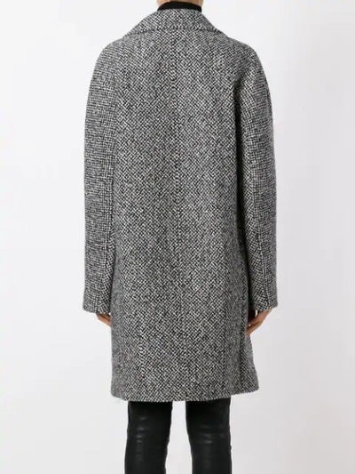 Shop Carven Single Breasted Coat In Gray