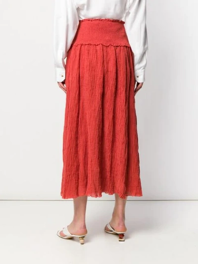 Shop Zimmermann Ruched Long In Orange