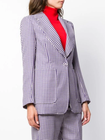 Shop Erika Cavallini Houndstooth Print Jacket - Pink