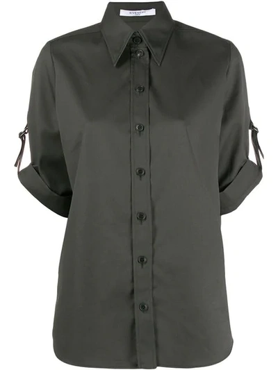Shop Givenchy Short Sleeved Military Shirt In Green