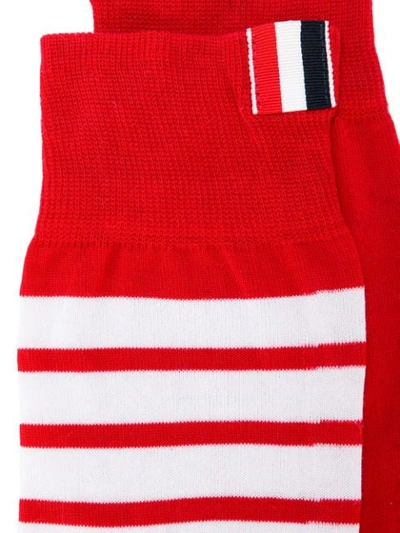 Shop Thom Browne 4-bar Mid-calf Socks In Red