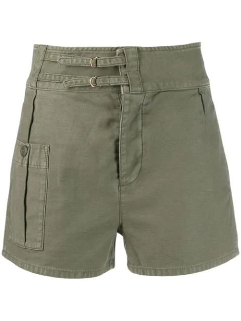 Frame Slim-fit Utility Shorts In Green | ModeSens