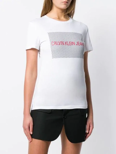 Shop Calvin Klein Jeans Est.1978 Logo Stars Print T In White