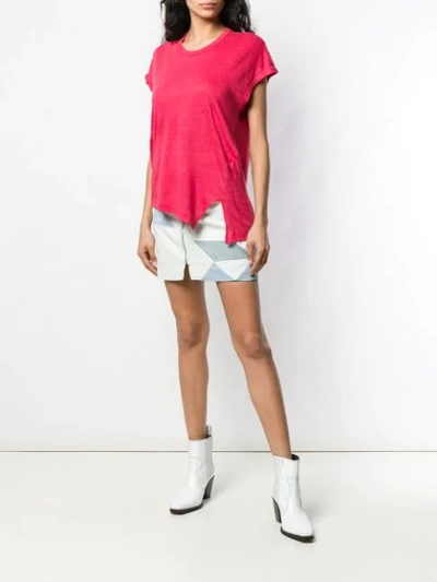 Shop Isabel Marant Étoile Kella Asymmetric T-shirt In Pink