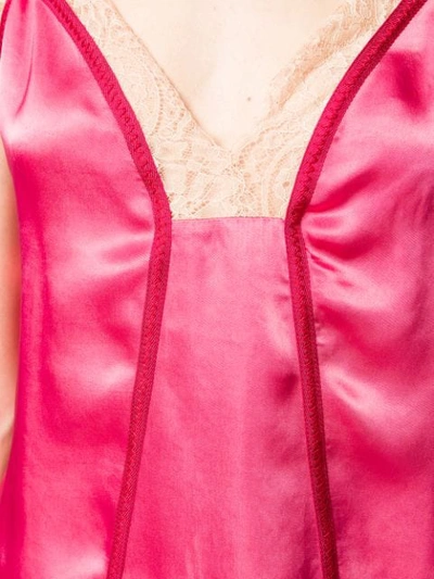 Shop Pinko Lace Trimmed Camisole Top In Pink