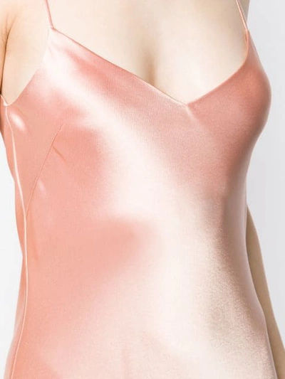 Shop Galvan V-neck Slip Dress In Pink