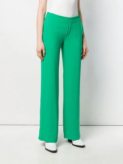 Shop P.a.r.o.s.h Straight Leg Trousers In Green