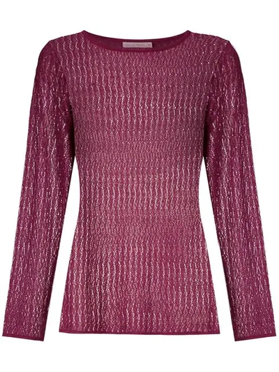 Shop Cecilia Prado Wave Knitted Top In Purple