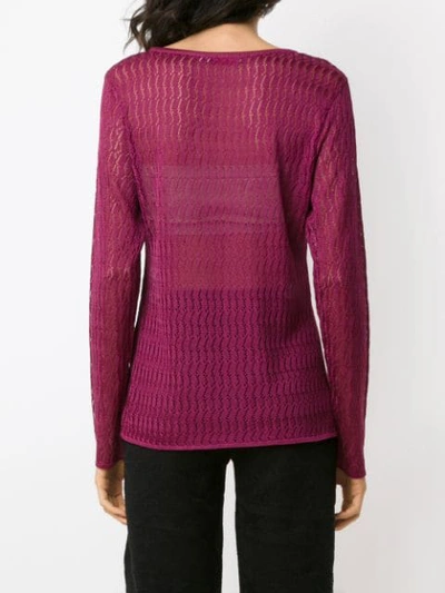 Shop Cecilia Prado Wave Knitted Top In Purple