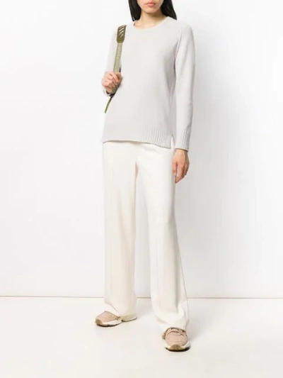 Shop Lorena Antoniazzi Cashmere Knitted Sweatshirt - Grey