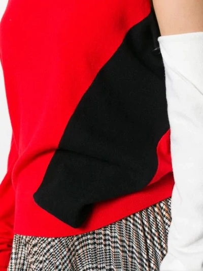 Shop Calvin Klein 205w39nyc Cut-out Colour-block Sweater In 063 Red Black White