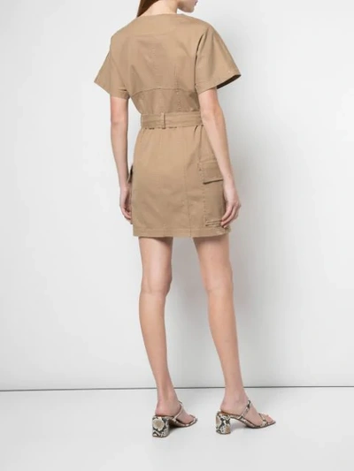 Shop A.l.c . Zip Front Mini Dress - Braun In Brown