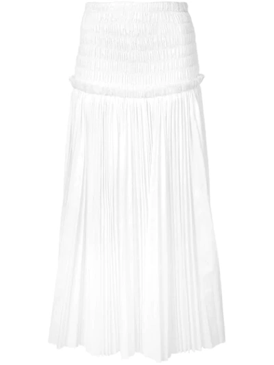 Shop Khaite Full Skirt In White