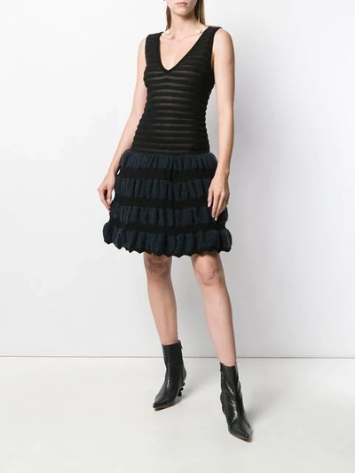 Pre-owned Alaïa Knitted Circle Dress In Black