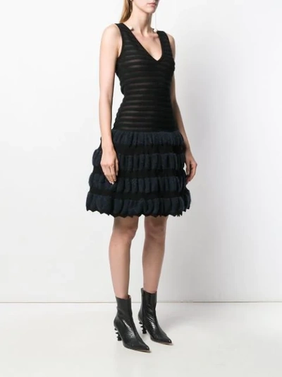 Pre-owned Alaïa Knitted Circle Dress In Black