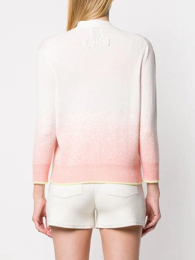 Shop Barrie Gradient-effect Cardigan In Neutrals