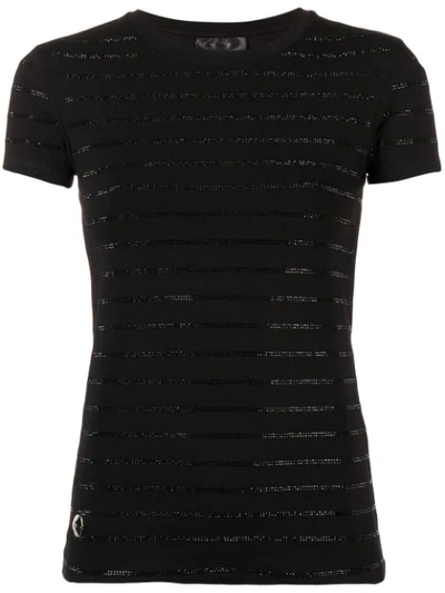 Shop Philipp Plein Strass T-shirt In Black