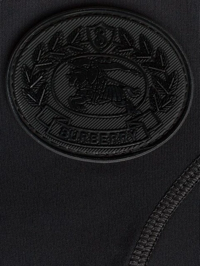 Shop Burberry Worsley Rubber Logo Bikini In Black