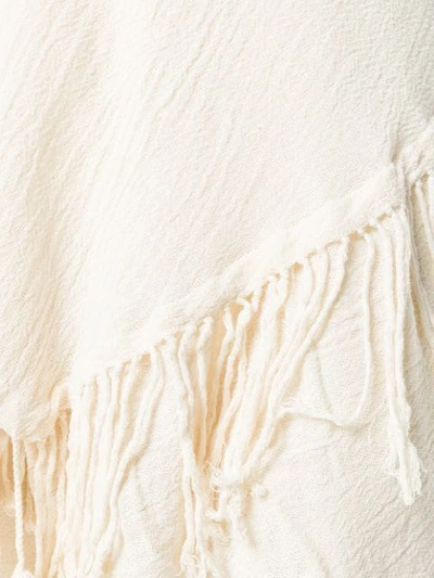 Shop Caravana Fringed Sleeveless Open Vest In Neutrals