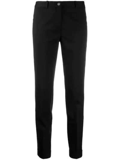 Shop Fabiana Filippi Tapered Tailored Trousers In Black