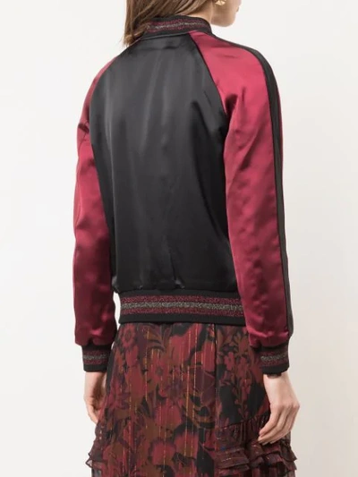 Shop Coach Reversible Varsity Jacket In Black ,red