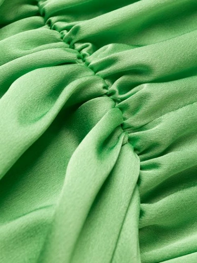 Shop Jourden Long Puff Sleeve Shirt Dress In Green