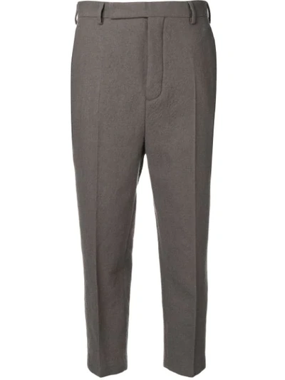 Shop Rick Owens Tailored Trousers In Grey