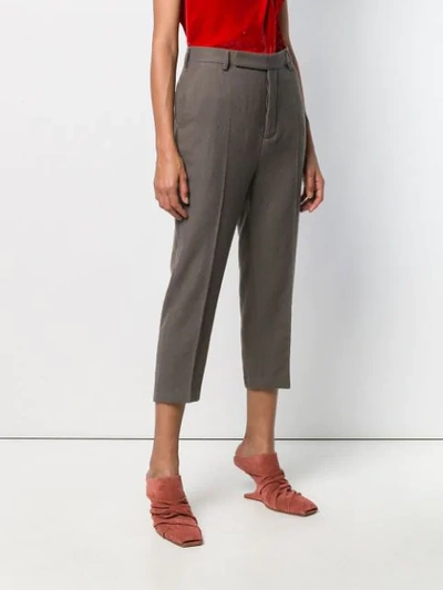 Shop Rick Owens Tailored Trousers In Grey