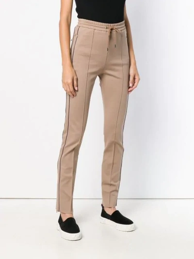 Shop Joseph Creased Track Trousers In Brown