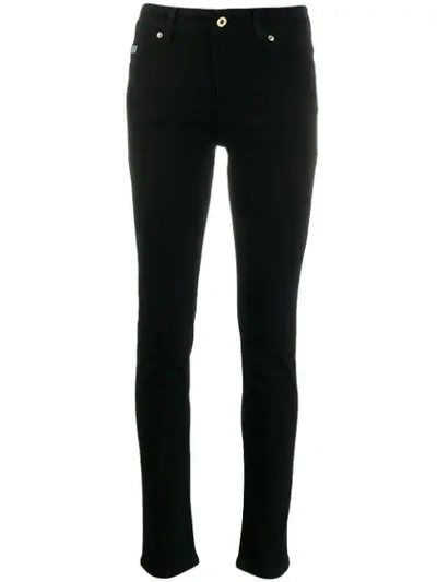 Shop Versace Jeans Couture Mid-rise Skinny Jeans In Black