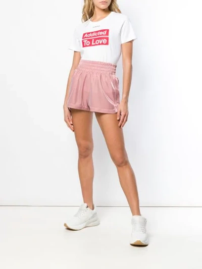 Shop Pinko Elasticated Shorts In Pink