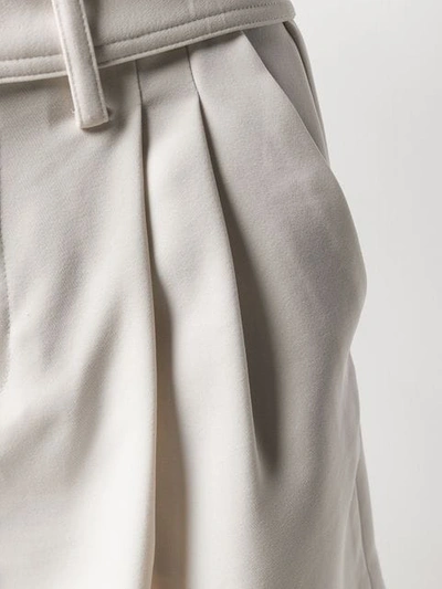 Shop Vince Belted Tailored Shorts - White