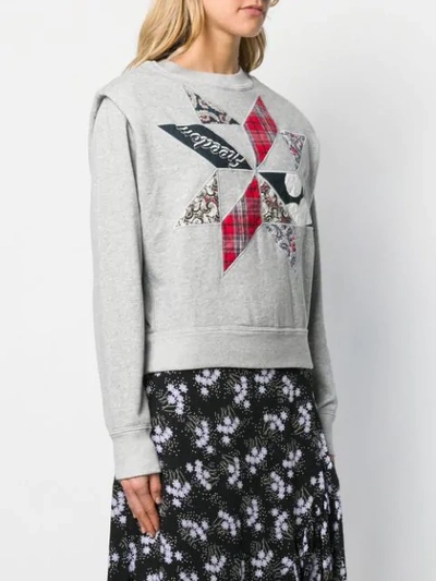 Shop Isabel Marant Étoile Patchwork Sweatshirt In Grey