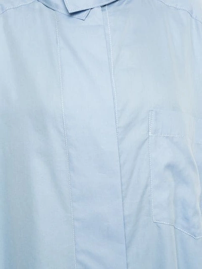 Shop Kolor Slit Sleeve Oversized Shirt In Blue