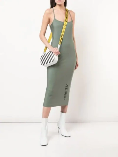 OFF-WHITE LONG SLIP DRESS - 绿色