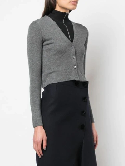 Shop Prada Knitted Slim In Grey