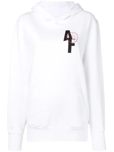 Shop A.f.vandevorst Logo Print Hoodie In White