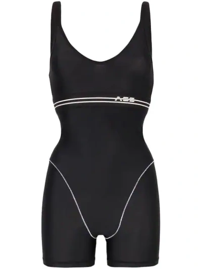 Shop Adam Selman Sport Sleeveless Sports Playsuit In Black