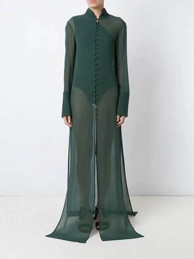 Shop Adriana Degreas Maxi Dress In Green